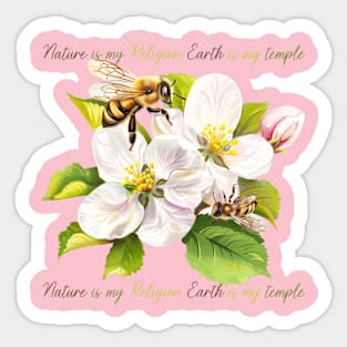 a bee on a beautiful sunny day Sticker